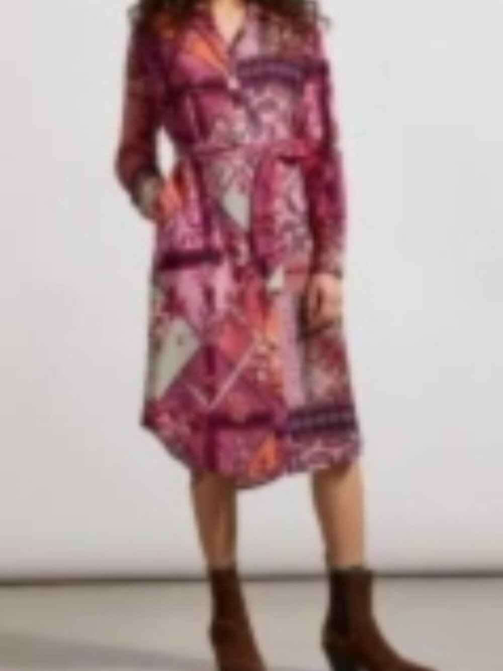 Tribal COMBO PRINT SHIRT DRESS-DAHLIA NEW